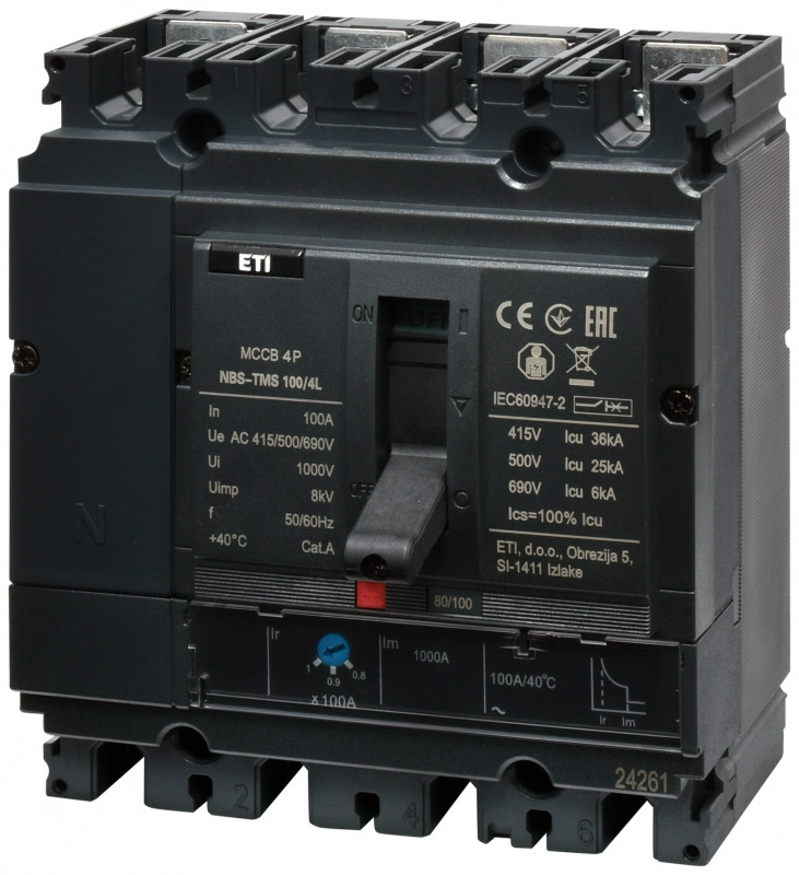 intrerupator de circuit in car nbs-tms 100/4l 80a 4p 004673016